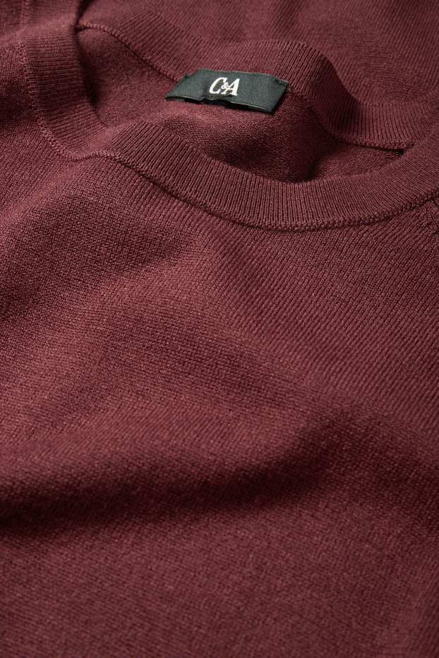 Dona - Vestit de punt - straight fit - bordeus