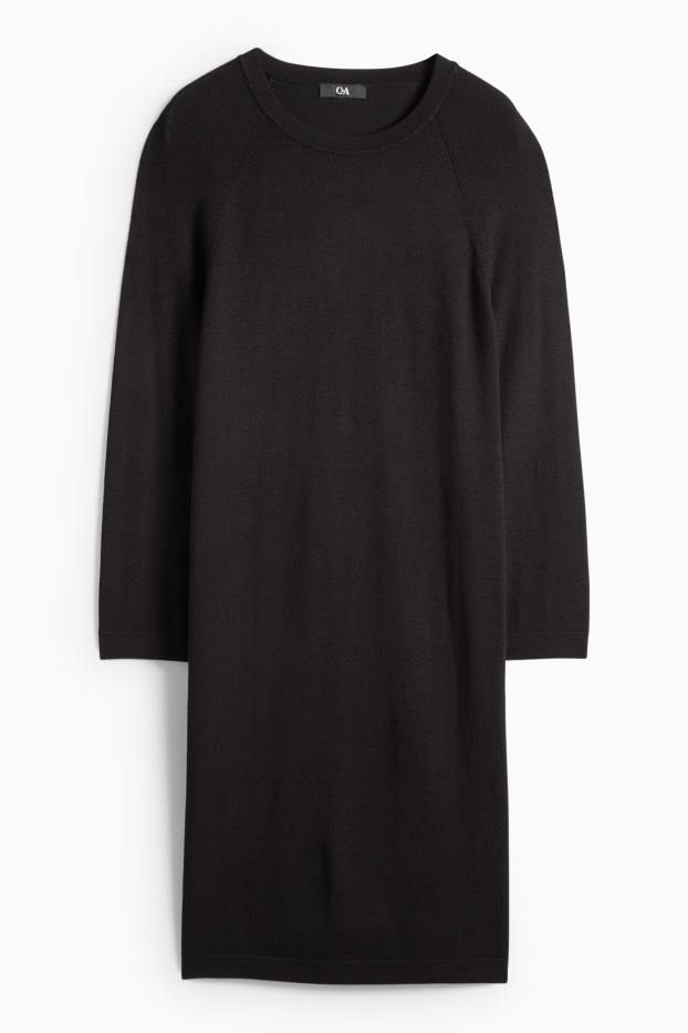 Dona - Vestit de punt - straight fit - negre