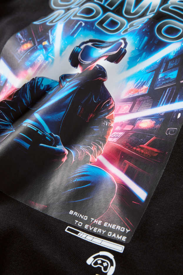 Děti - chlapci - Gaming - mikina - černá