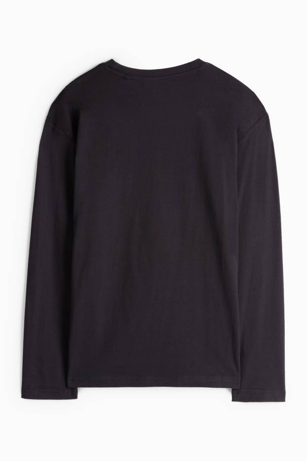 Děti - chlapci - PlayStation - tričko s dlouhým rukávem - černá