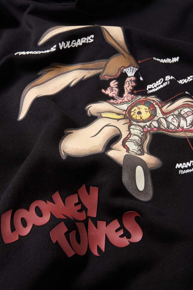 Děti - chlapci - Looney Tunes - mikina s kapucí - černá