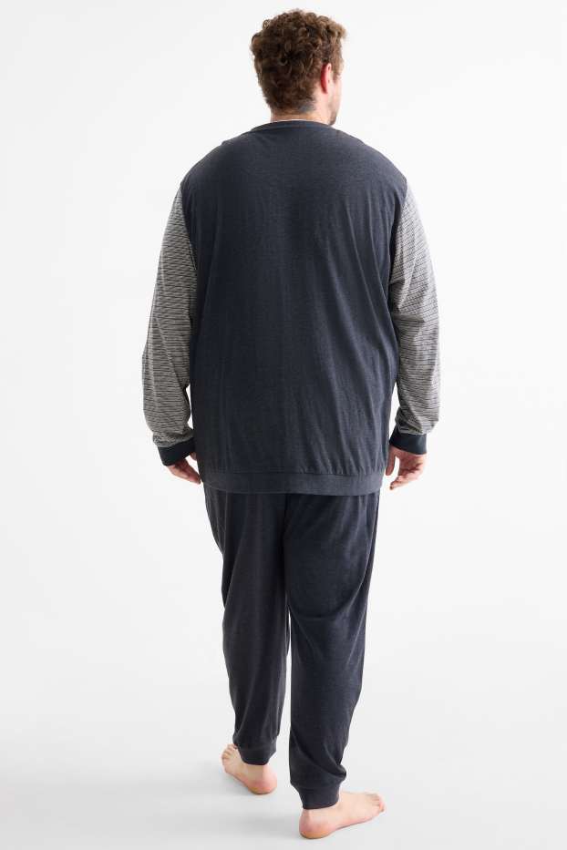Heren - Pyjama - donkerblauw
