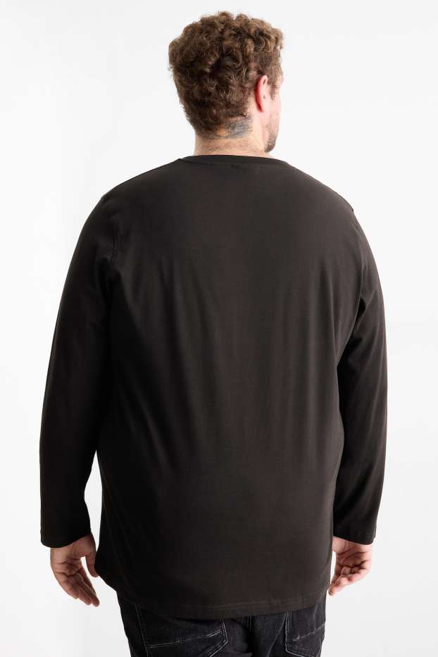 Bărbați - Tricou cu mânecă lungă - negru