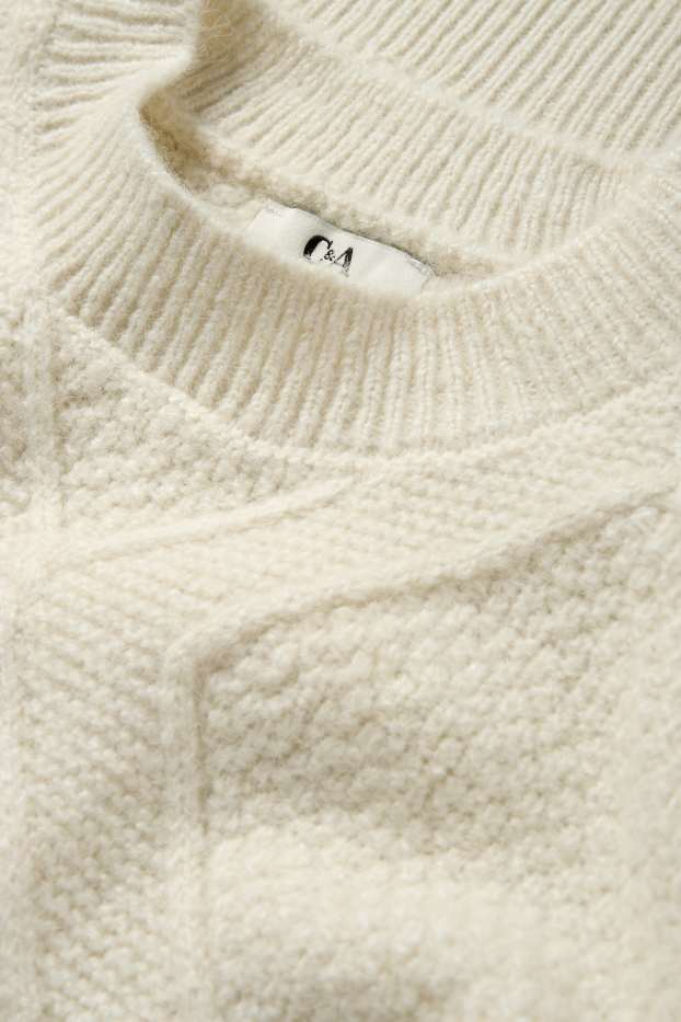 Dámské - Svetr - strukturovaný - krémové barvy