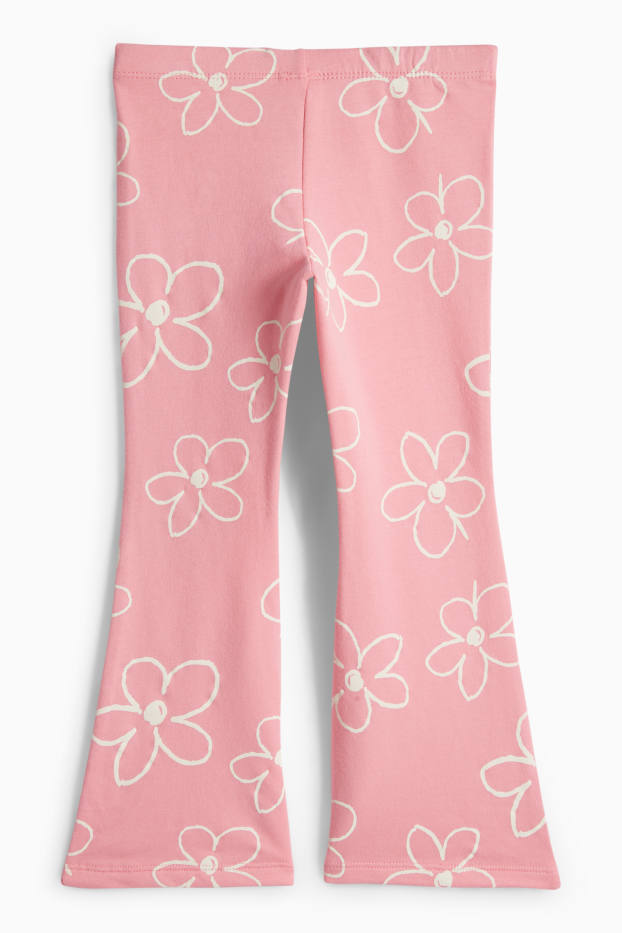 Enfants filles - Minnie Mouse - flared leggings - à fleurs - rose