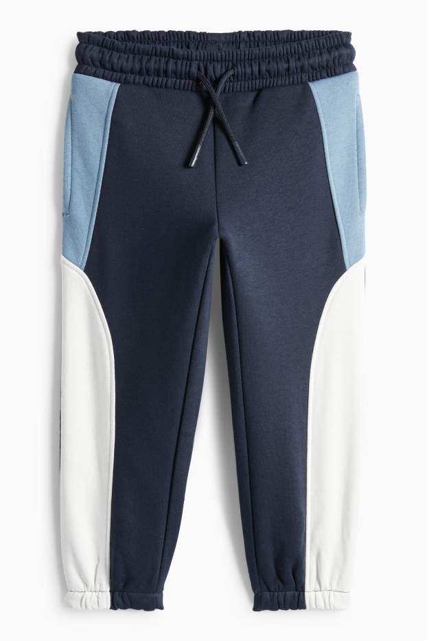 Děti - chlapci - Teplákové kalhoty - tmavomodrá