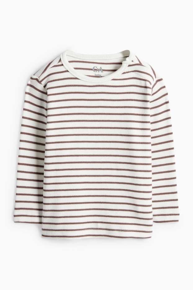 Neonati - Camper - completo per neonati - 3 pezzi - marrone / bianco crema