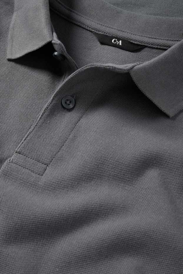Pánské - Polokošile - regular fit - šedá