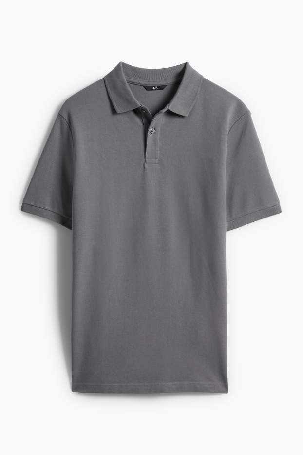 Pánské - Polokošile - regular fit - šedá