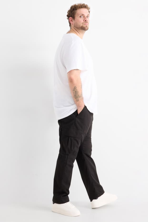 Uomo - Pantaloni cargo termici - nero