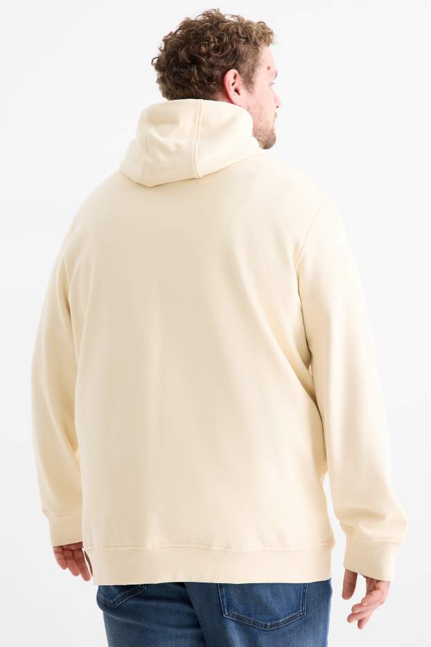 Men - Hoodie - light beige