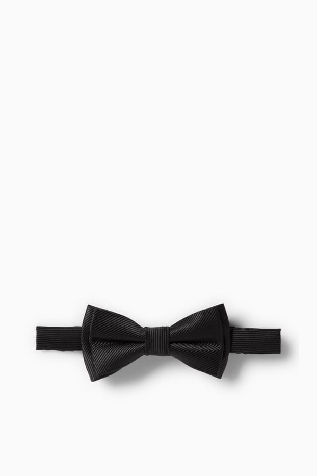 Children Boys - Bow tie - ribbed - black