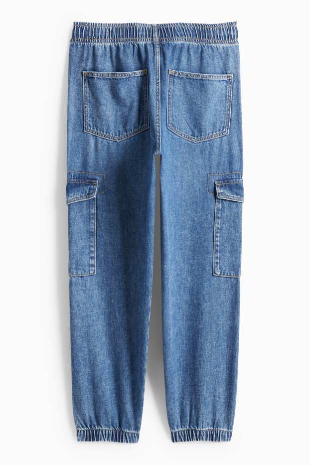 Kinder Jungen - Cargo Jeans - jeansblau