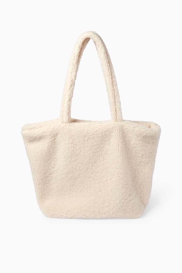 Damen - Großer Teddy-Shopper - beige