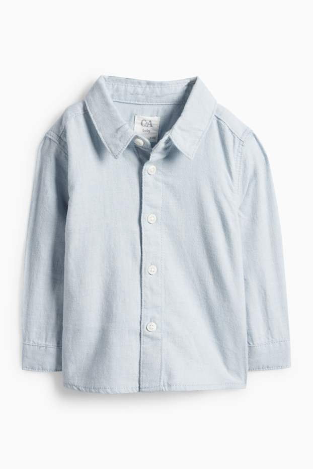 Miminka - chlapci - Outfit pro miminka - 3dílný - světle modrá