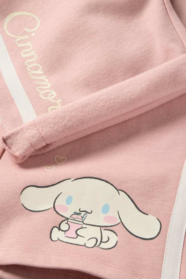 Children Girls - Set - Cinnamoroll - hoodie and joggers - 2 piece - rose