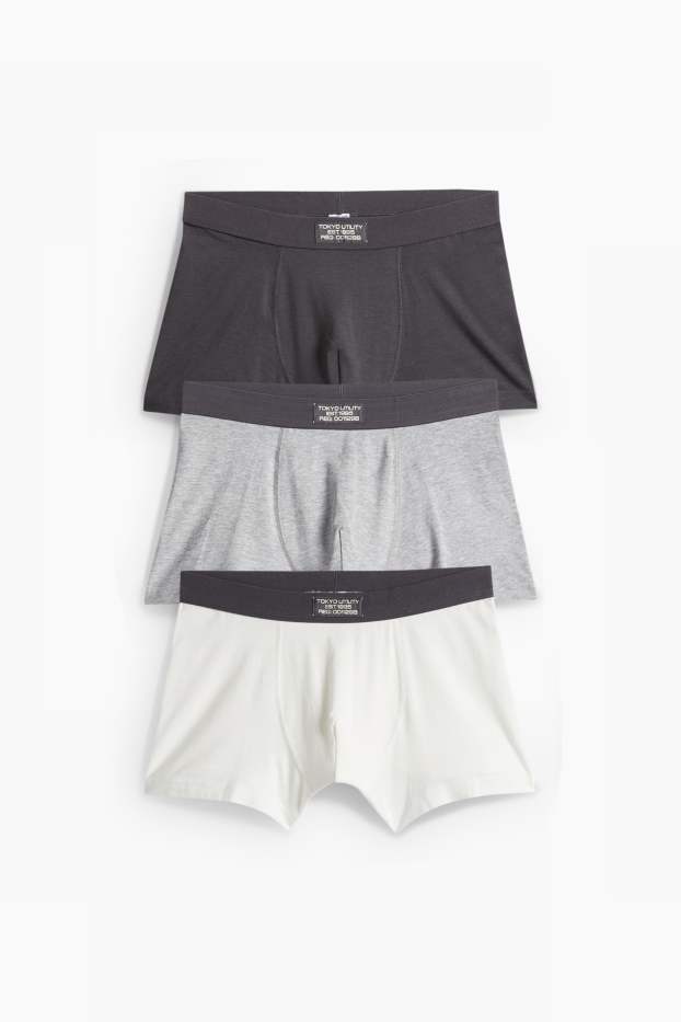 Děti - chlapci - Multipack 3 ks - boxerky - tmavošedá