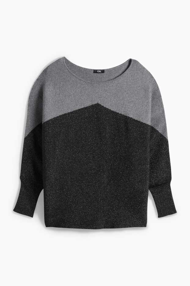 Donna - Pullover - nero / grigio scuro