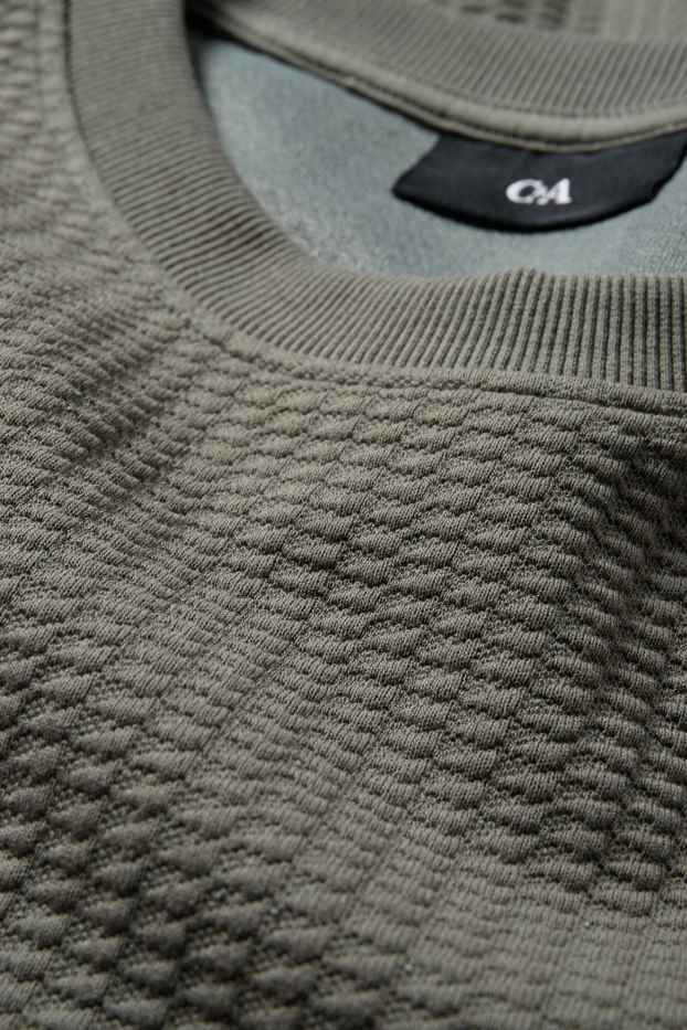 Hommes - Sweat - finition texturée - gris