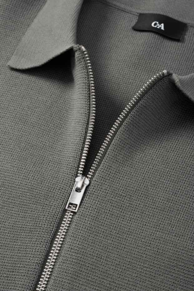 Heren - Gebreid vest - kaki