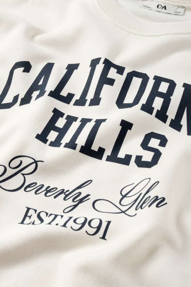 Děti - dívky - California - mikina - krémově bílá