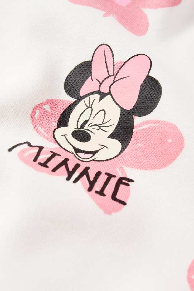 Enfants filles - Minnie Mouse - sweat à capuche - à motifs - blanc crème