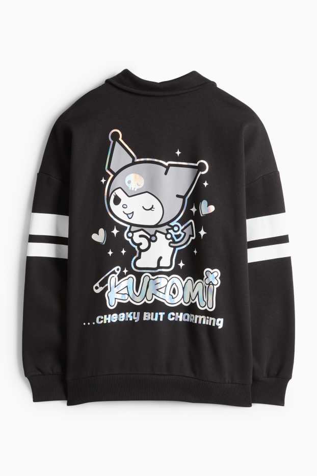 Děti - dívky - Kuromi - college bunda - černá