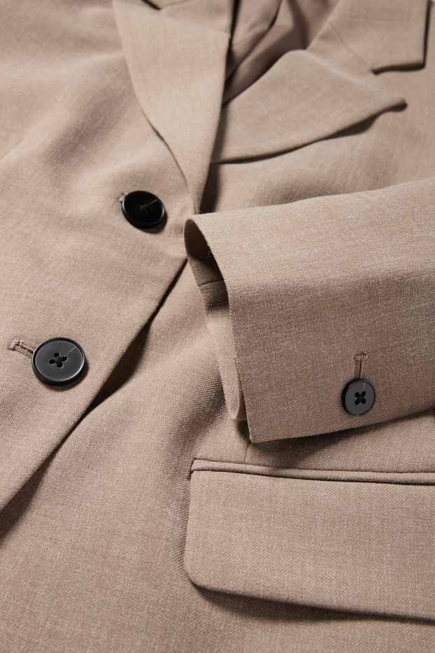 Damen - Business-Blazer - tailliert - taupe