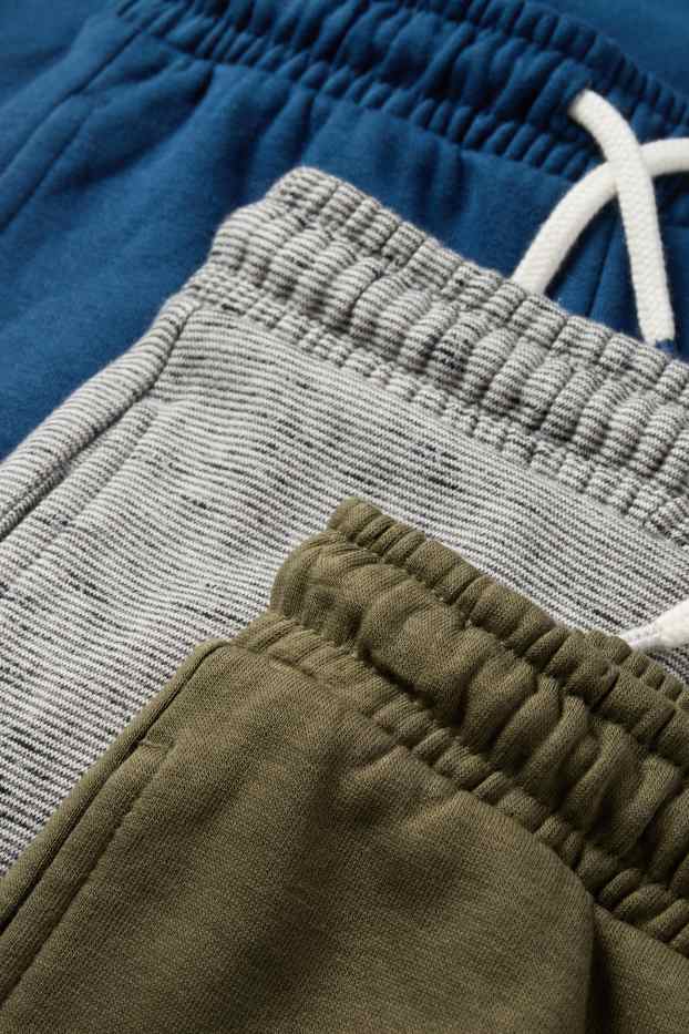 Děti - chlapci - Multipack 3 ks - monster truck - teplákové kalhoty - tmavozelená