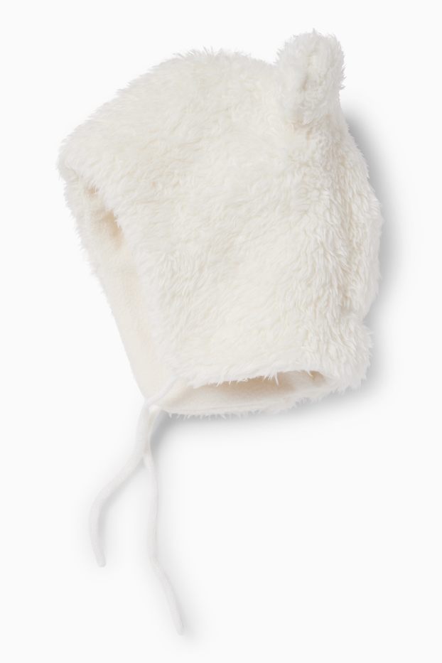 Unisex - Gorra de pèl sintètic per a nadó - blanc