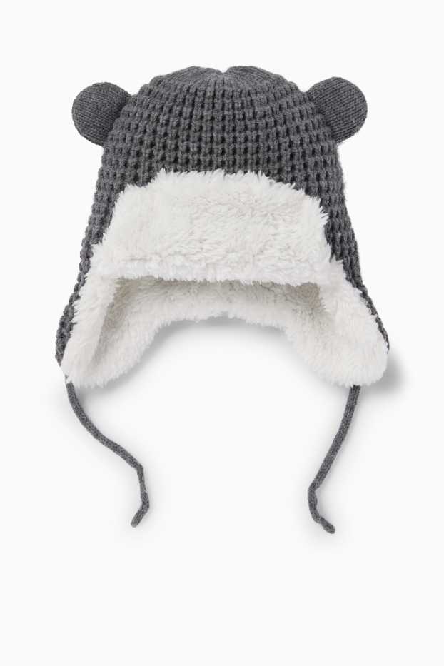 Unisex - Baby hat - textured - gray