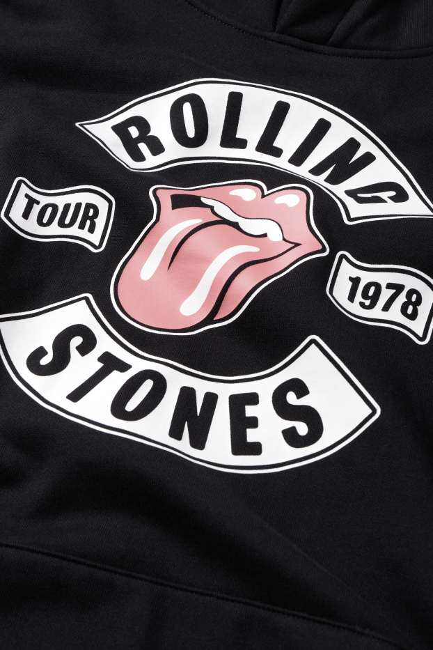 Pánské - Mikina s kapucí - Rolling Stones - černá