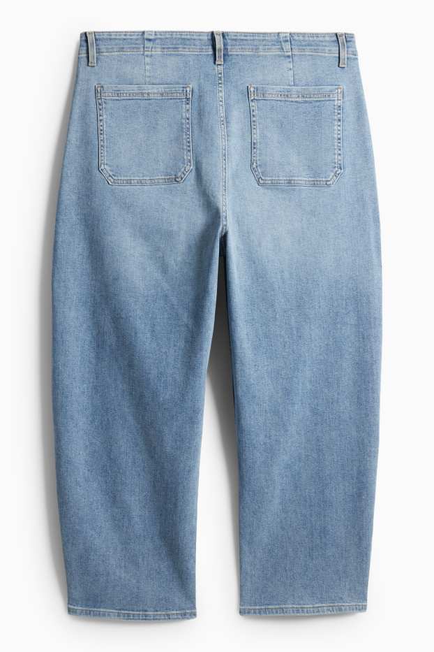 Damen - Balloon Jeans - High Waist - jeansblau