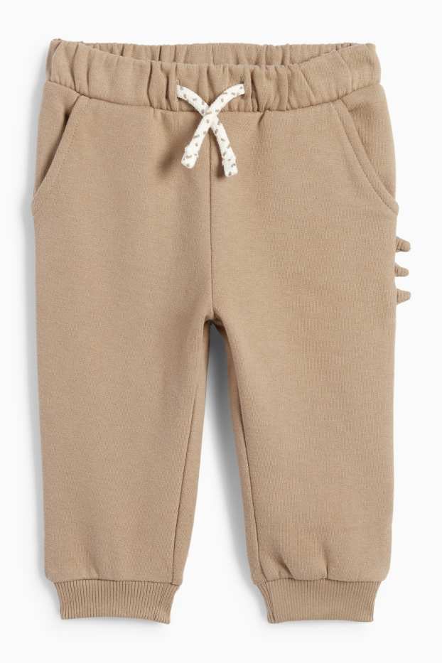 Baby: jongens - Dino - baby-outfit - 2-delig - beige