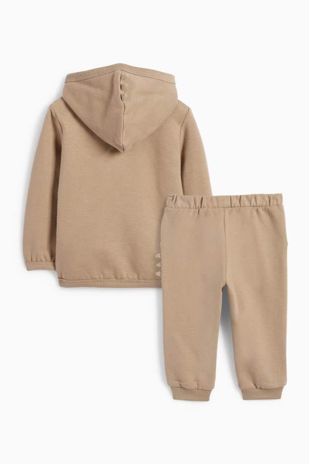 Baby: jongens - Dino - baby-outfit - 2-delig - beige