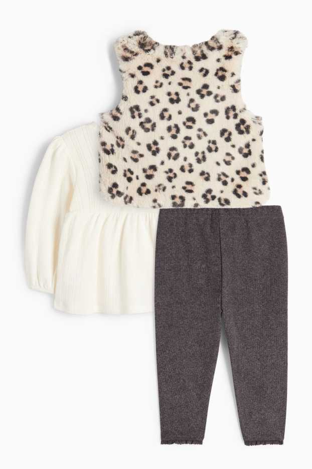 Baby Mädchen - Baby-Outfit - 3 teilig - hellbeige