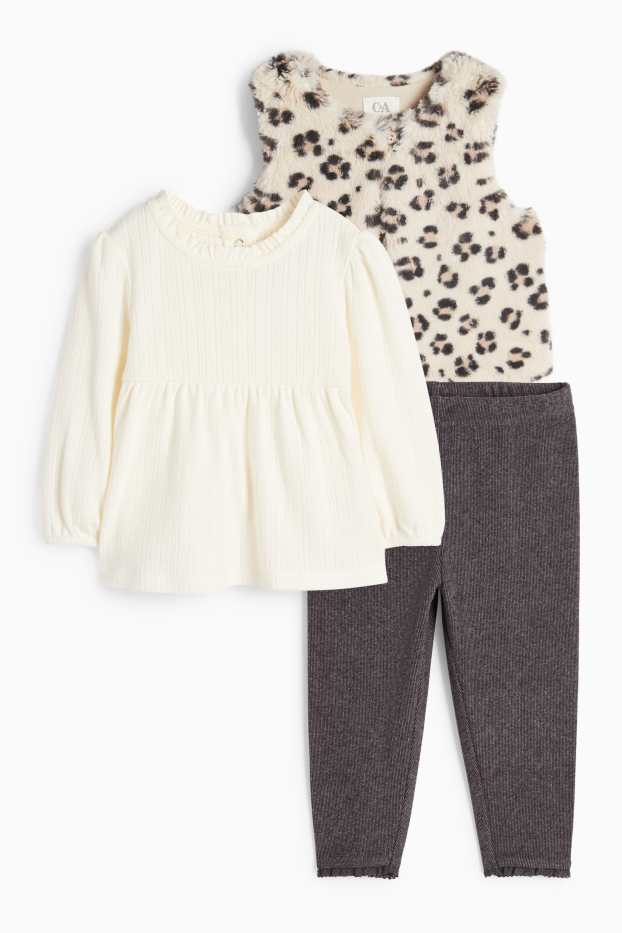 Baby Mädchen - Baby-Outfit - 3 teilig - hellbeige