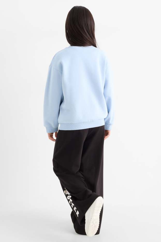 Enfants filles - Harry Potter - ensemble - sweat et bas de jogging - 2 pièces - bleu clair