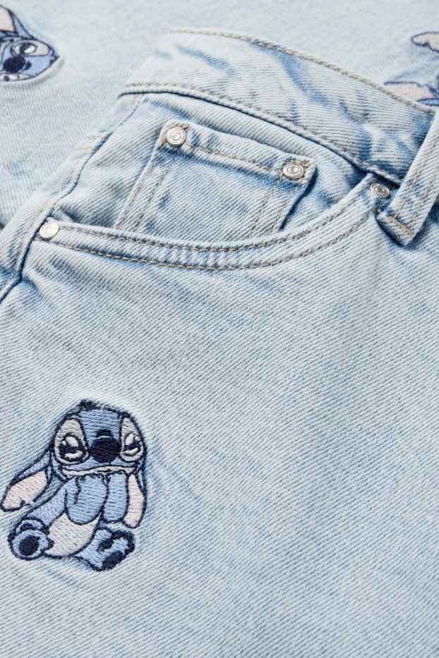 Enfants filles - Lilo & Stitch - Wide Leg jean - jean bleu clair