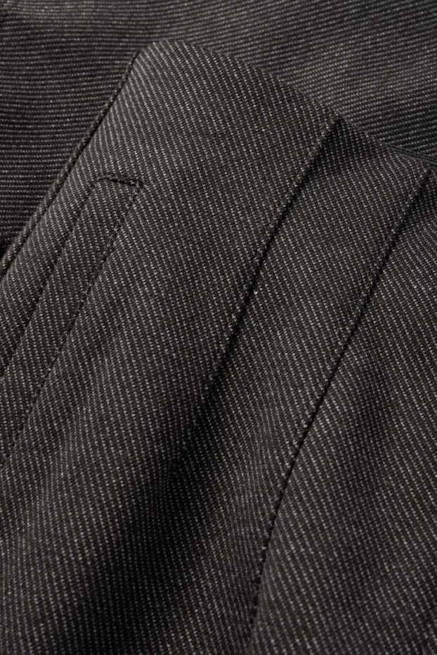 Dámské - Žerzejové kalhoty - high waist - slim fit - tmavošedá