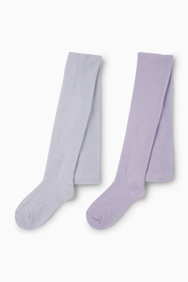 Kinderen: meisjes - Set van 2 - maillot - lichtpaars