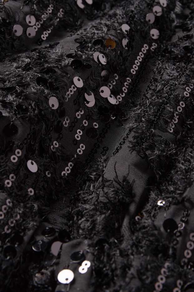 Femmes - Chemisier en sequins de gaze - noir