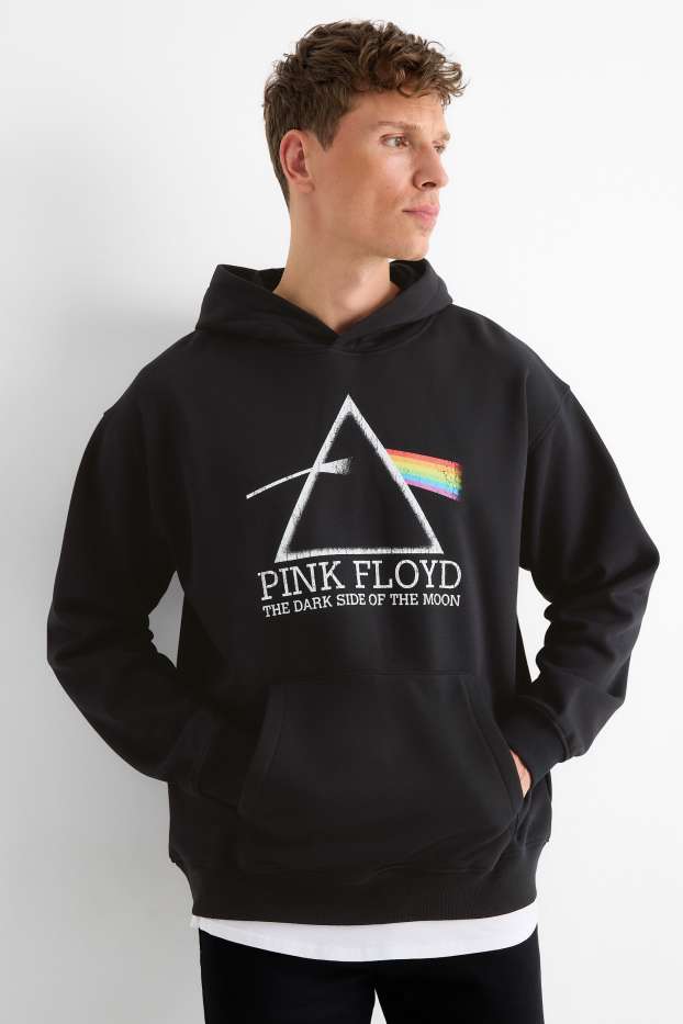 Pánské - Mikina s kapucí - Pink Floyd - černá