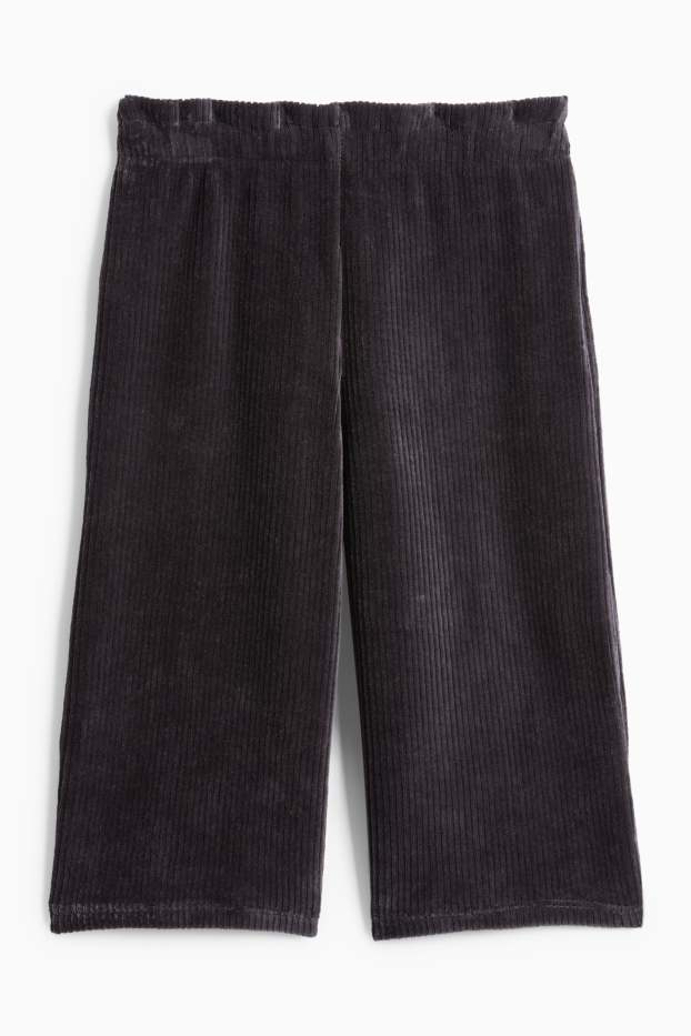 Kinderen: meisjes - Fluwelen broek - ribstof - zwart