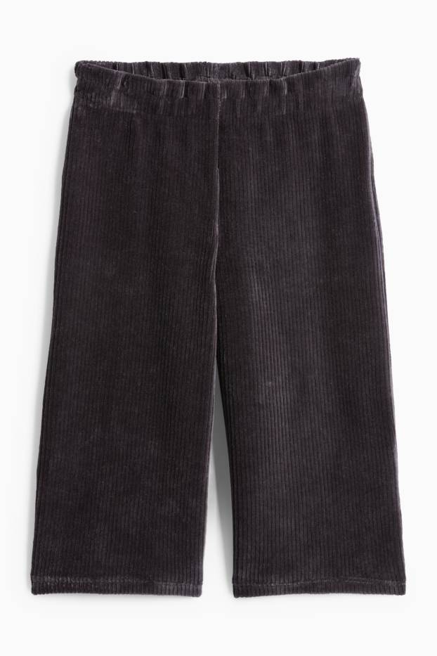 Kinderen: meisjes - Fluwelen broek - ribstof - zwart