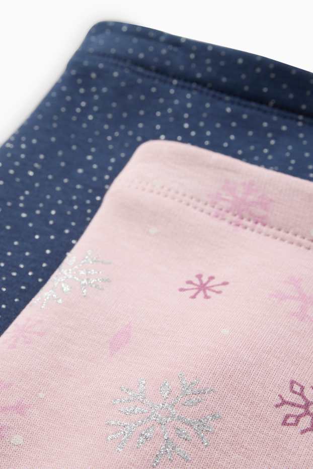 Kinder Mädchen - Multipack 2er - Die Eiskönigin - Thermoleggings - rosa / blau