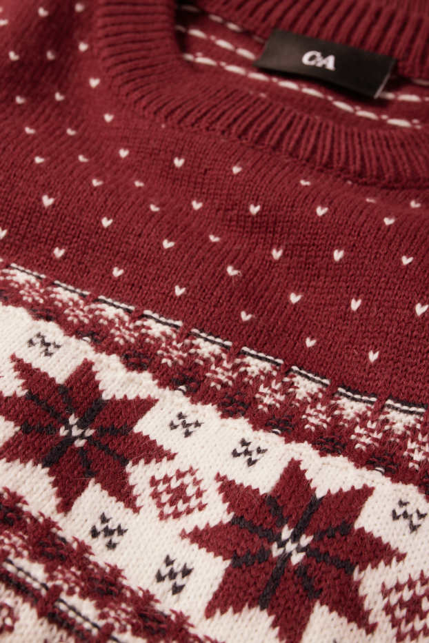 Men - Christmas jumper - reindeer - dark blue-melange