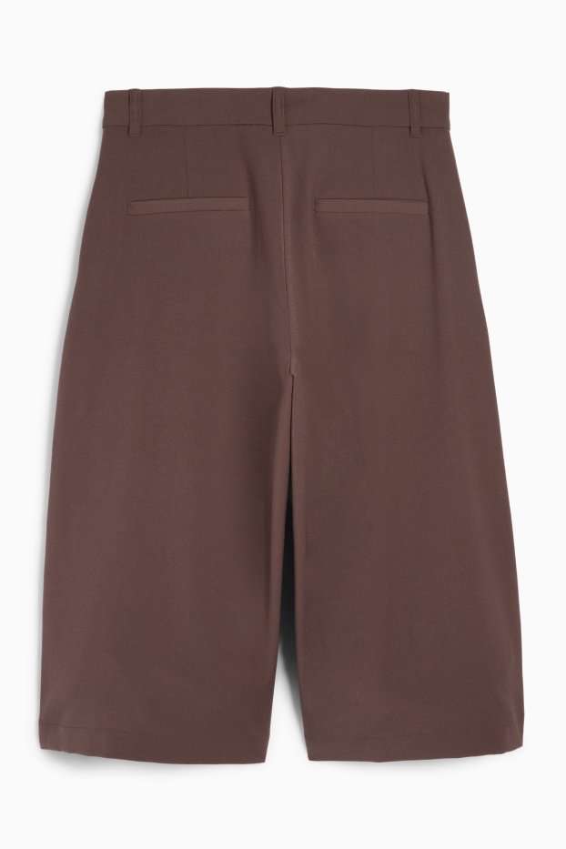 Dames - Culotte - mid waist - relaxed fit - donkerbruin