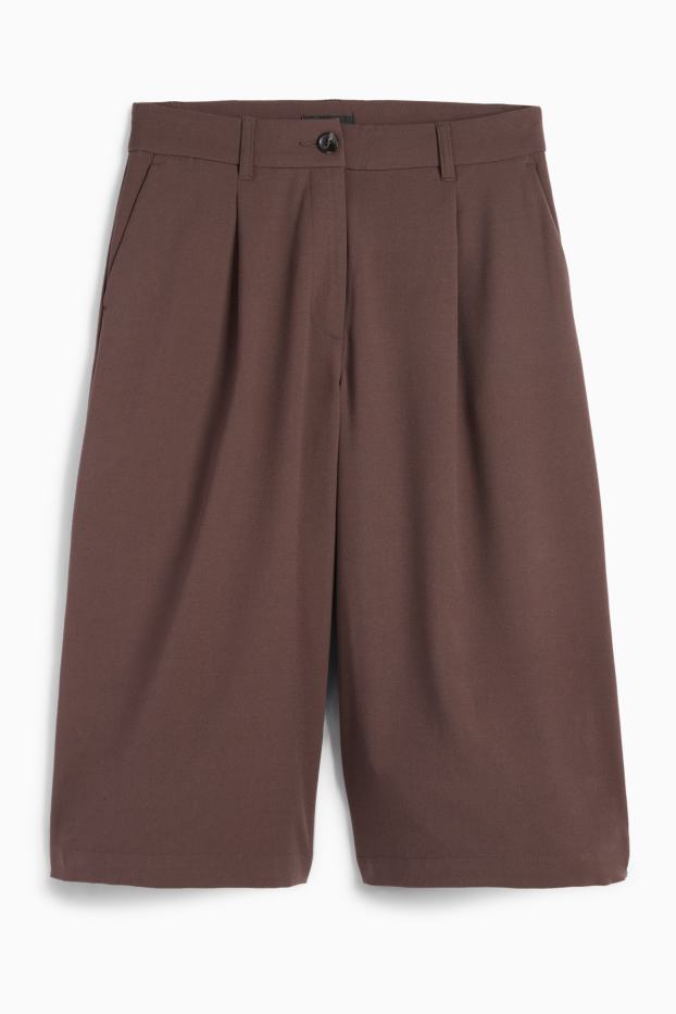 Dames - Culotte - mid waist - relaxed fit - donkerbruin