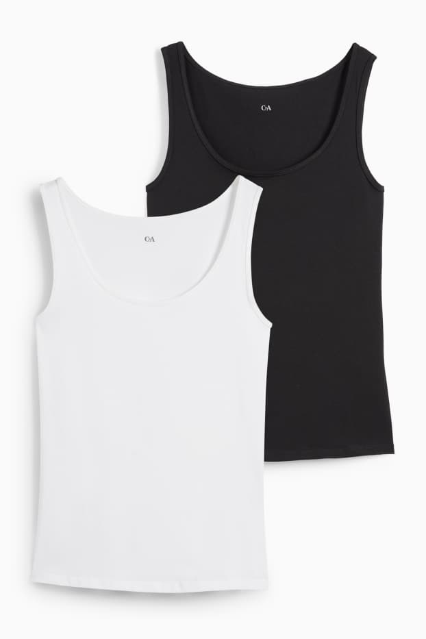 Damen - Multipack 2er - Top - schwarz / weiss